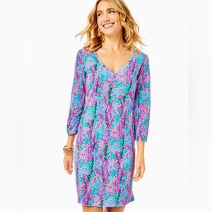 Lily Pulitzer 3/4 sleeve V-neck Tessa Dress